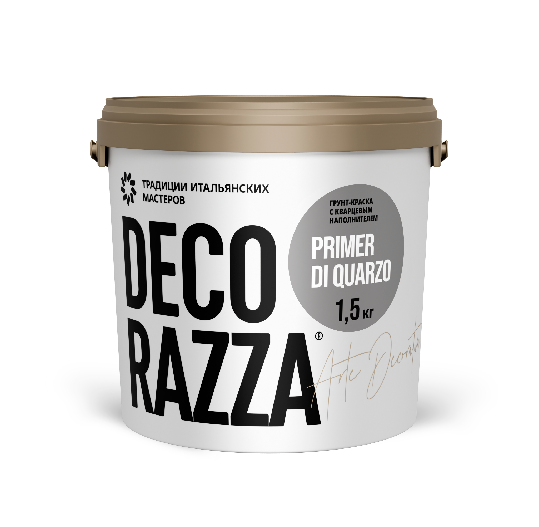Decorazza Грунт с кварцем под фактуры PRIMER DI QUARZO, 14 кг, оттенок, укрепляющая для наружных работ