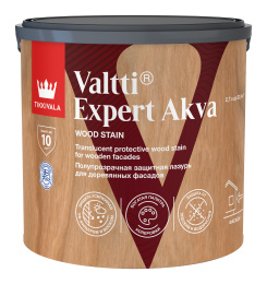 Защитная лазурь по дереву VALTTI EXPERT AKVA Tikkivala 2,7л, Прозрачный,