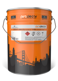 Грунт-эмаль Prodecor-1203 полуглянцевая Черный RAL 9005 20 кг Prodecor: для фасада и для наружных работ