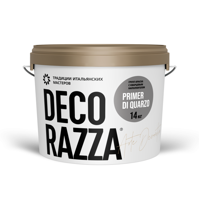 Decorazza Грунт с кварцем под фактуры PRIMER DI QUARZO, 14 кг, оттенок, укрепляющая для наружных работ