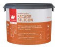 Tikkivala Фасадная краска Facade Silicon (гл/мат), Белый, 9л — краска силиконовая, паропроницаемая, матовая, колеруемая для фасада