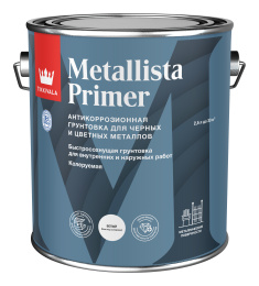 Tikkivala Грунт по металлу METALLISTA PRIMER 2,5 л Белый, алкидная, атмосферостойкая, матовая, колеруемая для наружных работ