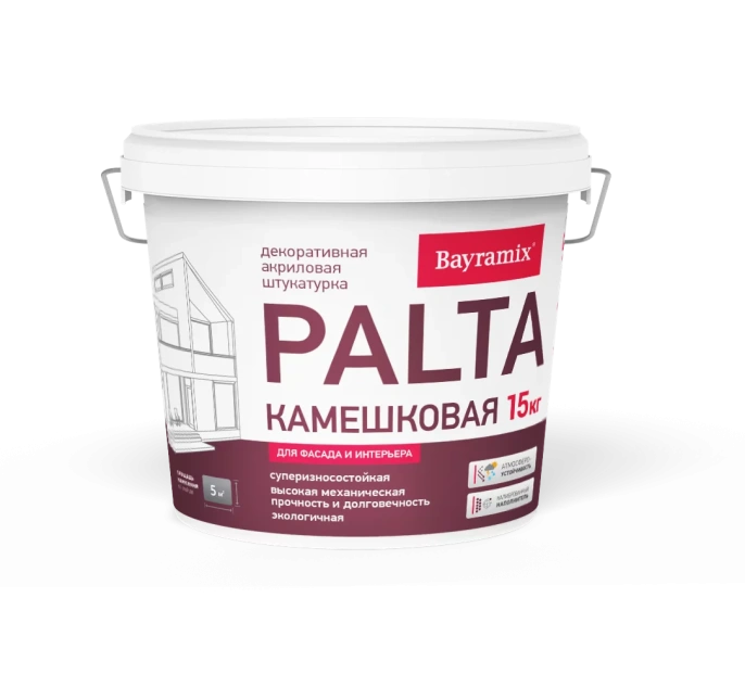 Камешковая штукатурка Palta средний, 25 кг, Пальта — Bayramix декоративная штукатурка для фасада